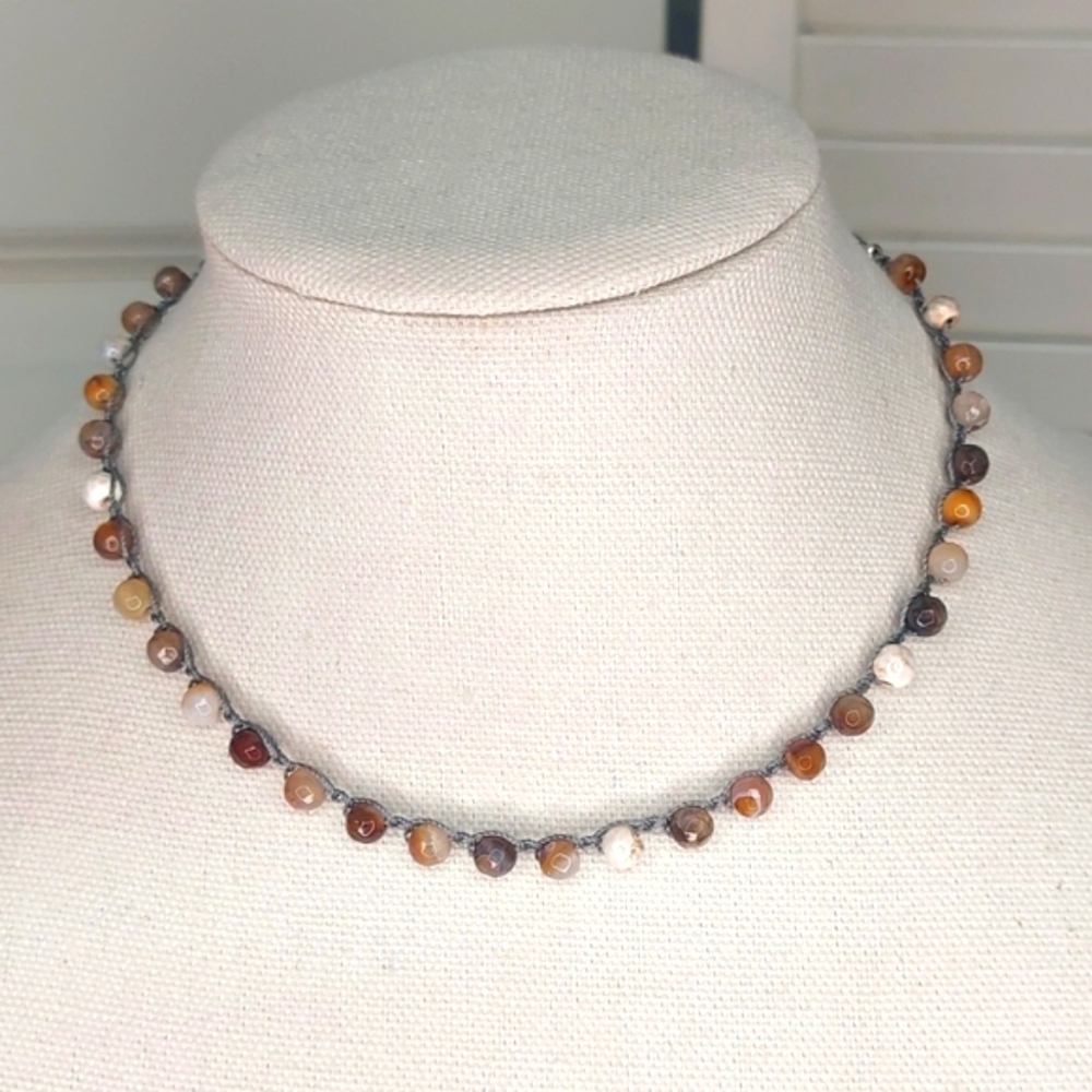 Handcrafted Agate Stone Necklace by Rust Belt Raised